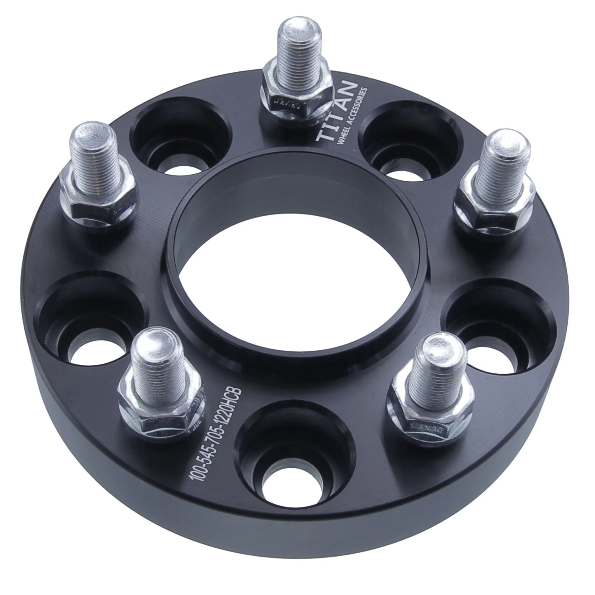 1" (25mm) Wheel Spacers for Ford Mustang Ranger Explorer | 5x4.5 | 70.5 Hubcentric | 1/2x20 Thread Pitch | - Image 3