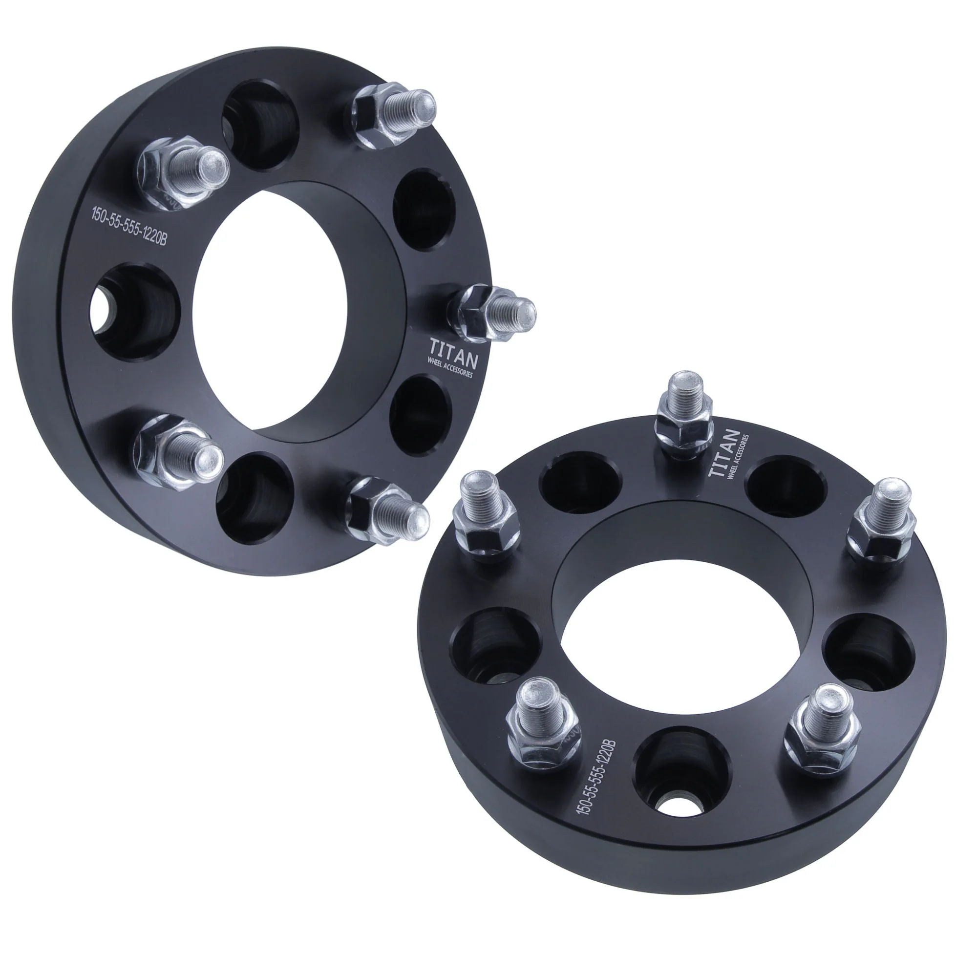 1.5" (38mm) 5x4.5 (5x114.3) To 5x5.5 (5x139.7) Wheel Adapters  | 1/2x20 Studs | - Image 2
