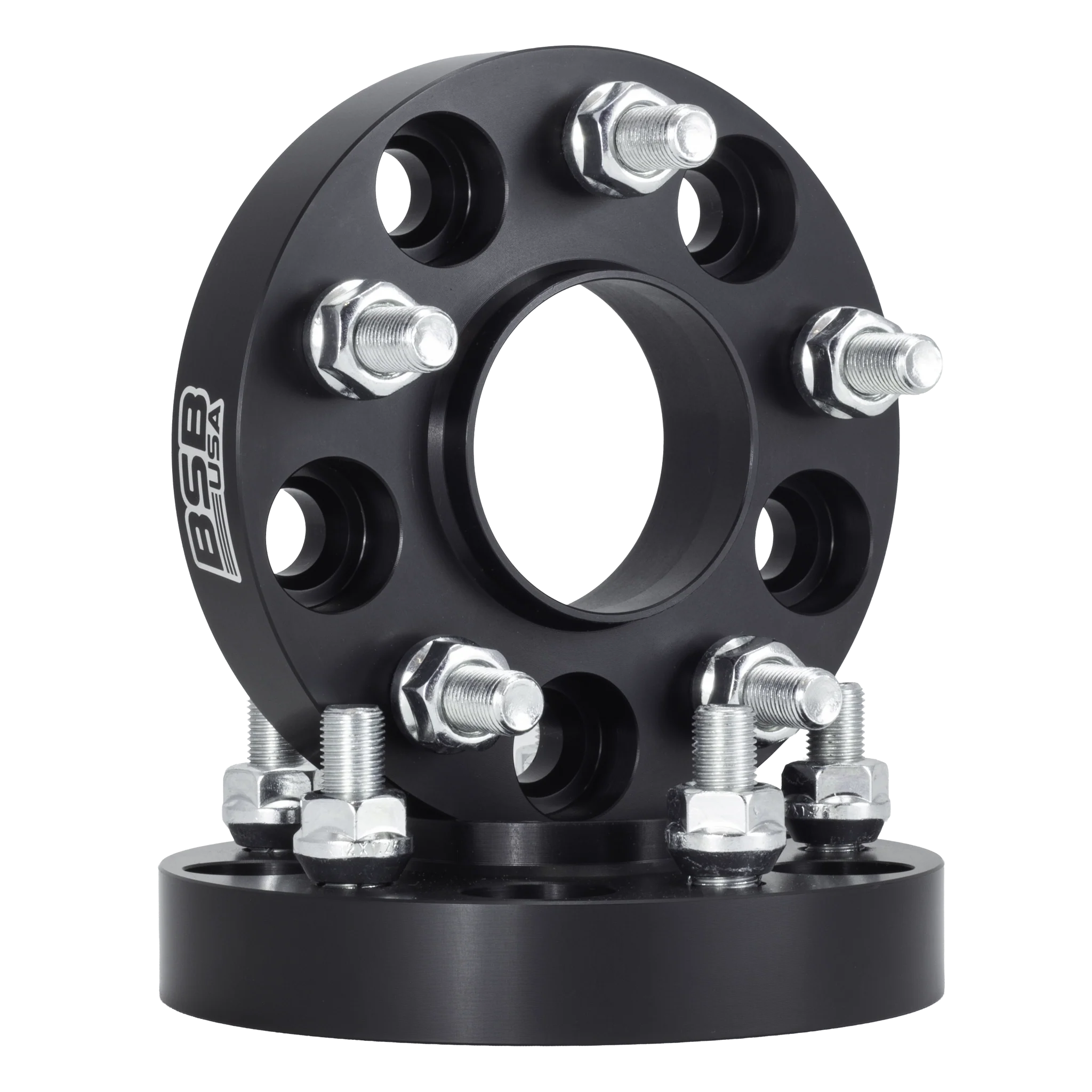 American Made 1.5" 5x4.75 Wheel Spacers For Chevy Camaro Corvette C7 C8 Cadillac CT5 ATS-V - Hubcentric, 66.9mm Hub, 14x1.5 Studs, Black, Made in the USA - Image 3