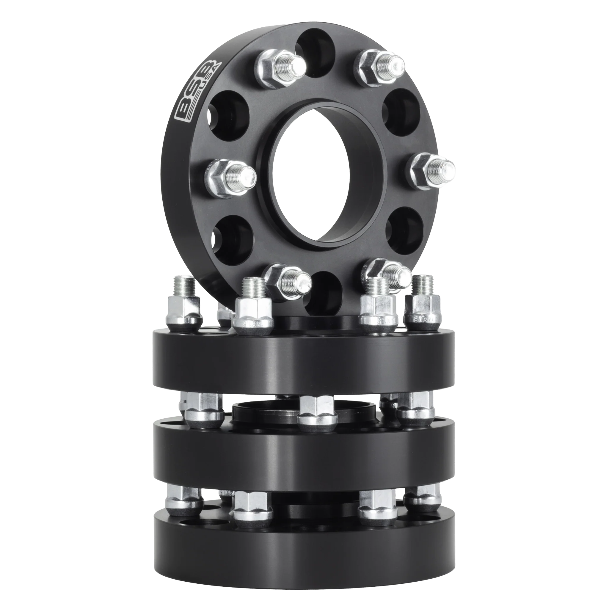 American Made 1.5" 6x5.5 Wheel Spacers For Toyota 4 Runner FJ Cruiser Lexus GX470 GX460 - Hubcentric, 106mm Hub, 12x1.5 Studs, Black, Made in the USA - Image 4