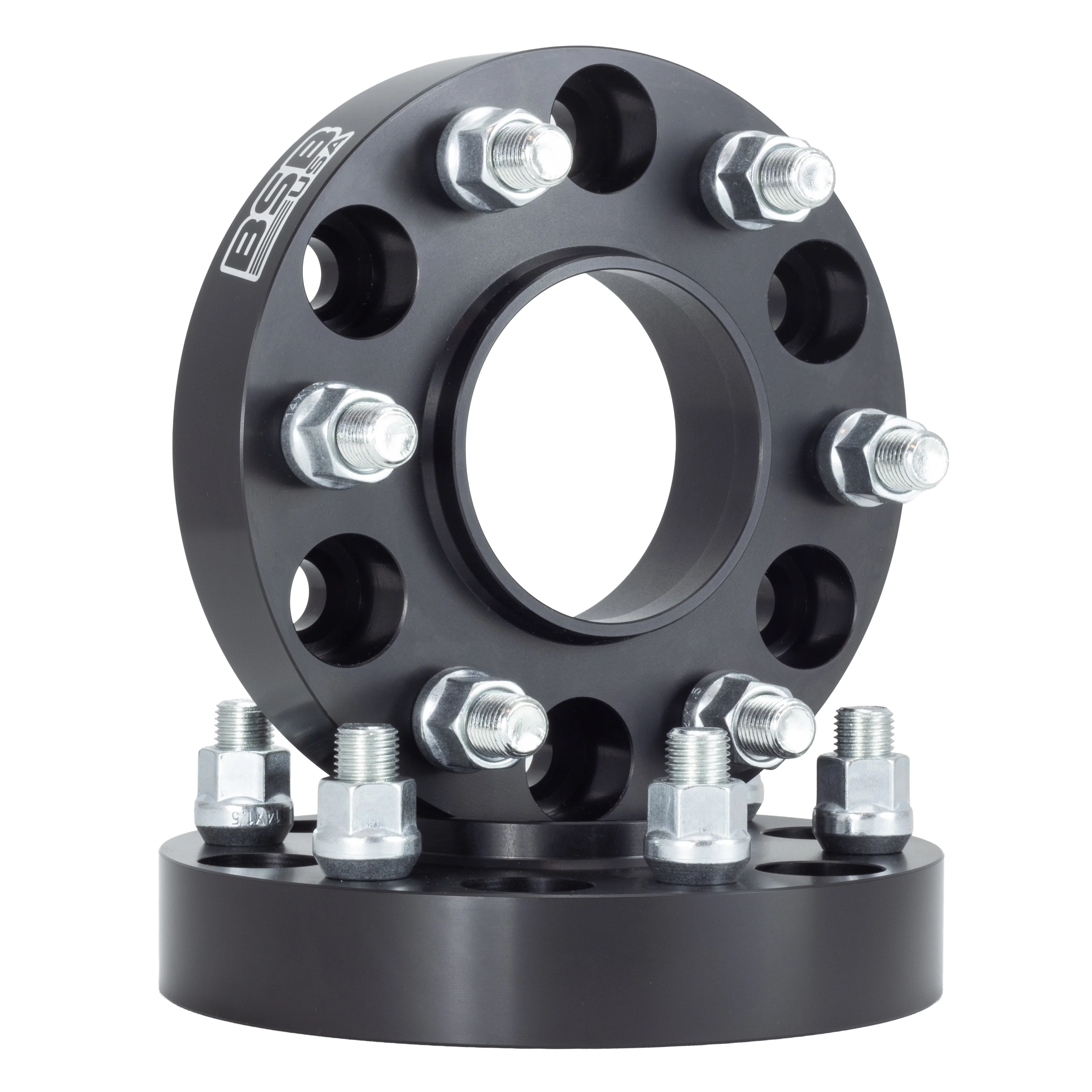 American Made 1.5" 6x5.5 Wheel Spacers For Tesla Cybertruck - Hubcentric, 84.1mm Hub, 14x1.5 Studs, Black, Made in the USA - Image 3