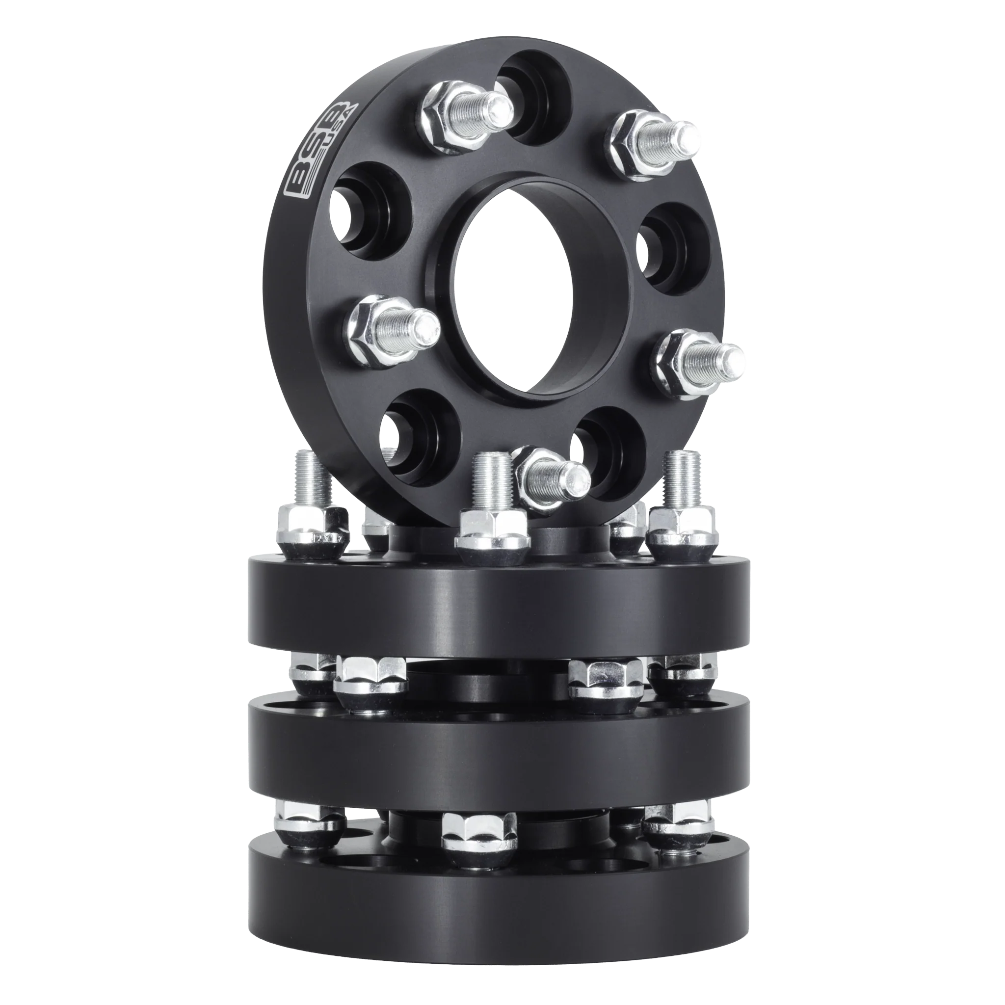 American Made 2" 5x5.5 Wheel Spacers For Dodge Ram 1500 Durango Dakota - Hubcentric, 77.8mm Hub, 9/16 Studs, Black, Made in the USA - Image 4