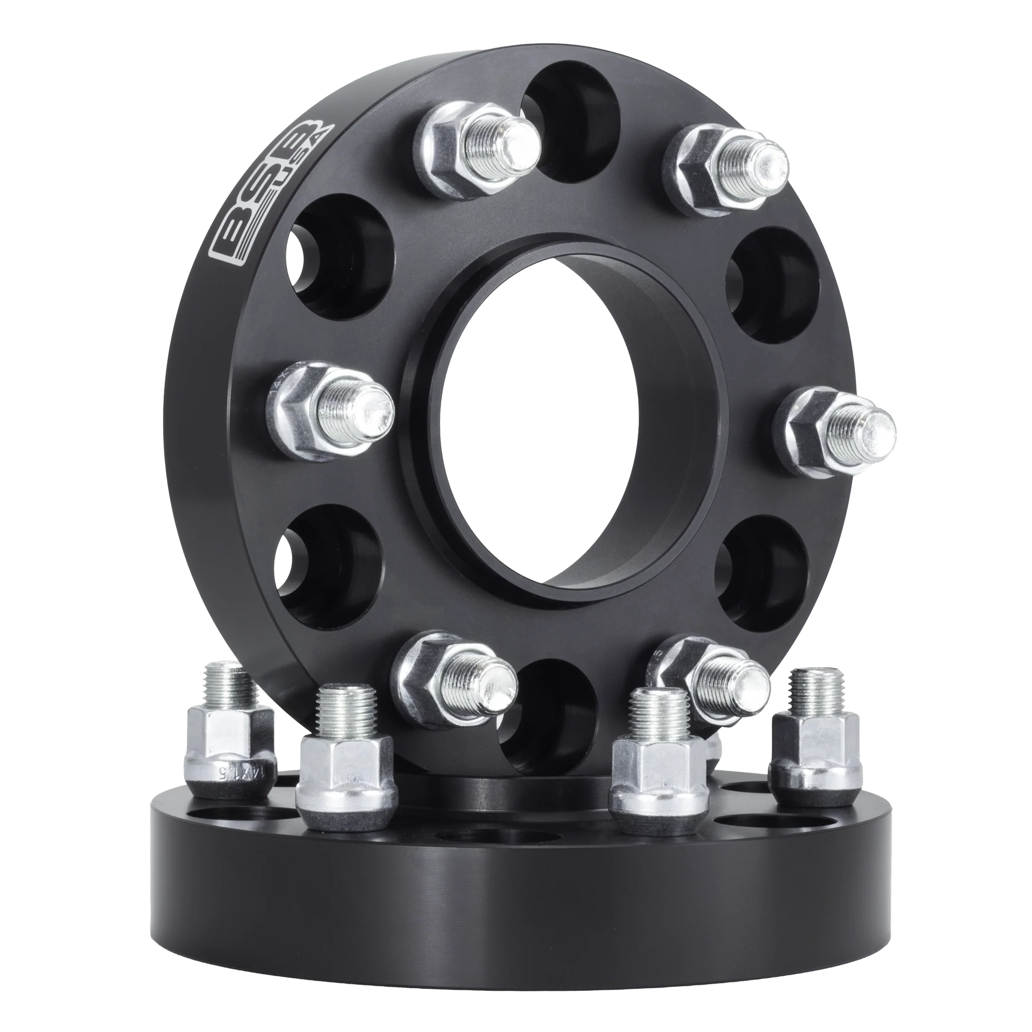 American Made 2" 6x5.5 Wheel Spacers For Toyota Tundra 4 Runner Tacoma Sequoia - Hubcentric, 95.1mm Hub, 14x1.5 Studs, Black, Made in the USA - Image 3