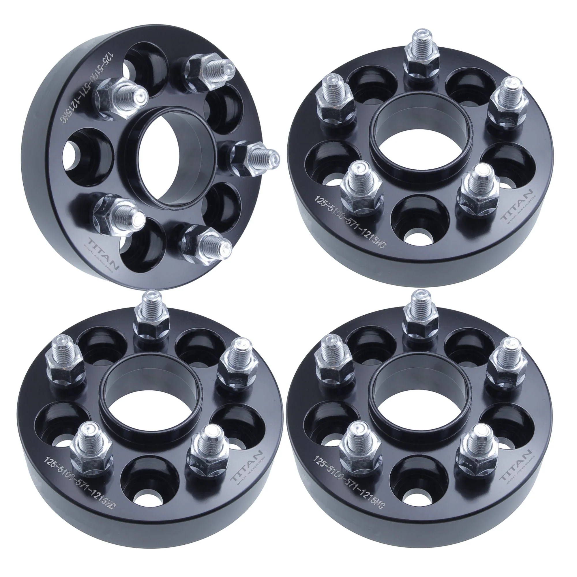 38mm (1.5") Wheel Spacers for VW Golf Jetta Beetle Audi TT | 5x100 | 57.1 Hubcentric |12x1.5 Studs |