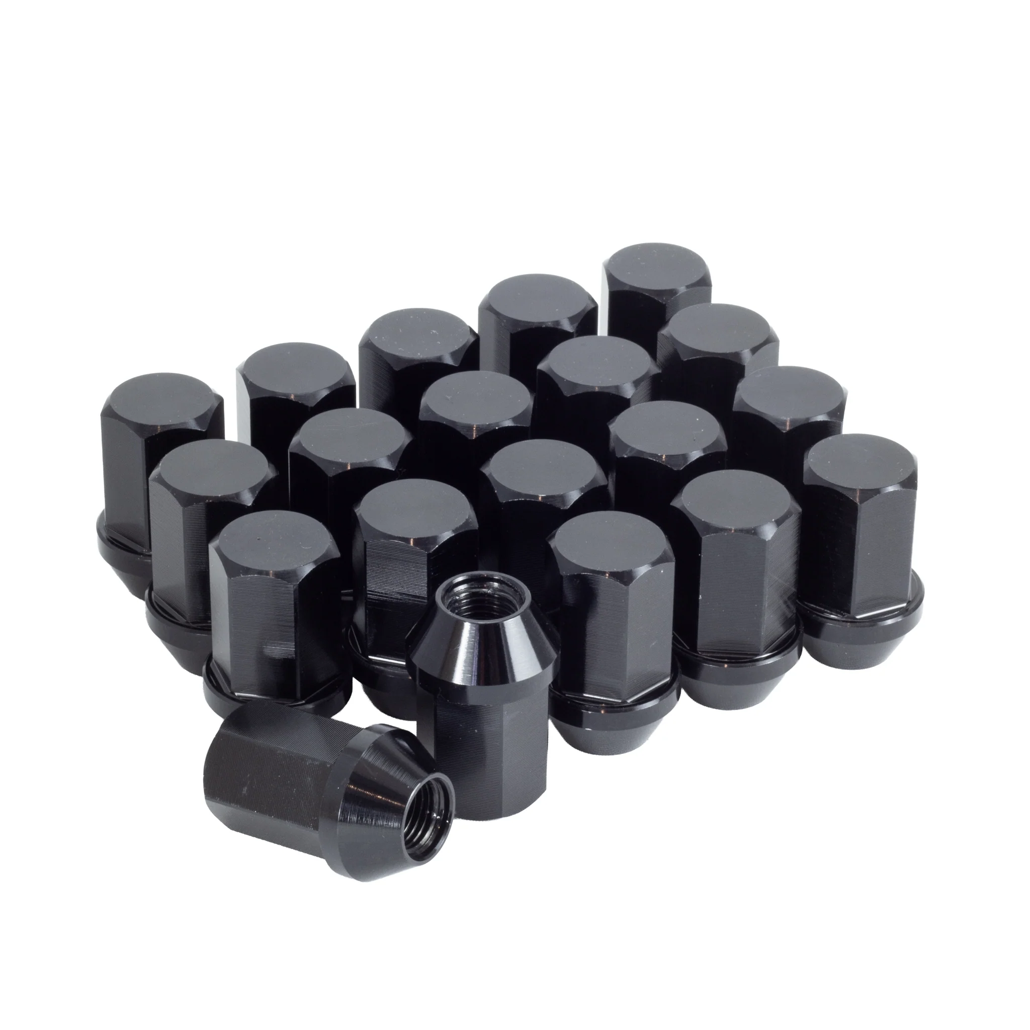 Lightweight Racing Lug Nuts - 12x1.5 - Black (20 Pack)